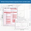 30-Pack Annual Vehicle Inspection Report Form, 3-Ply Carbonless Form and