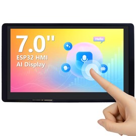 ELECROW ESP32 Display, ESP32-S3 CrowPanel Advance 7 Inch 800x480 HMI AI-Powered IPS Touch Screen Monitor With ESP32-S3 and Acrylic Case, 240MHz, Suitable for ESPHome/Home Assistant Project
