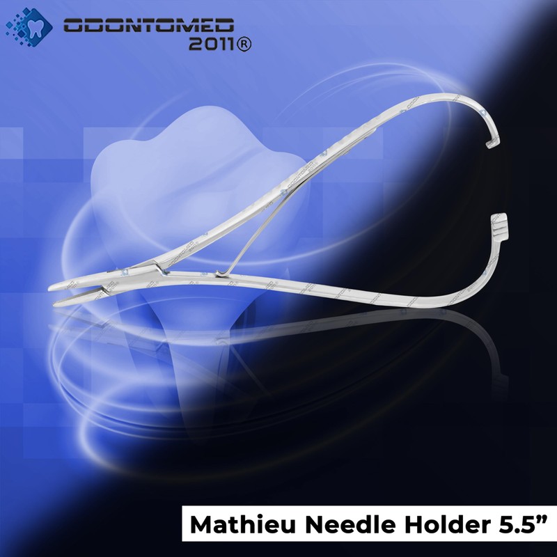 OdontoMed2011 Mathieu Ligature Elastic Placing Plier 5.5" Needle Holder Stainless