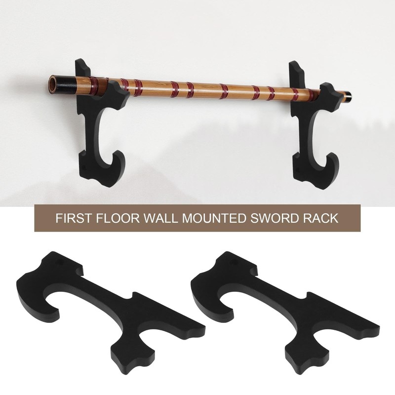 VGOL 2PCS 18x7.8cm 2 Layer Wall Mounted Sword Rack Wall