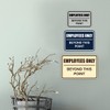Employees Only Beyond This Point Sign - Large (Black-Gold)