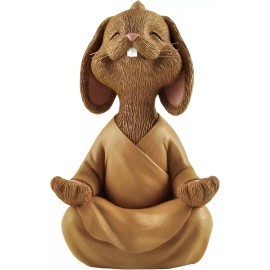 Sacred Rabbit: Fertility and Rebirth - Bunny Brown Buddha Figurine statue