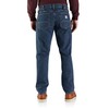 Carhartt Men's Relaxed Fit Flannel-Lined 5-Pocket Jean, Canal, 33 x