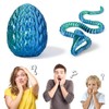 3D Printed Snake Egg Blue & Green Movable 3D Printed