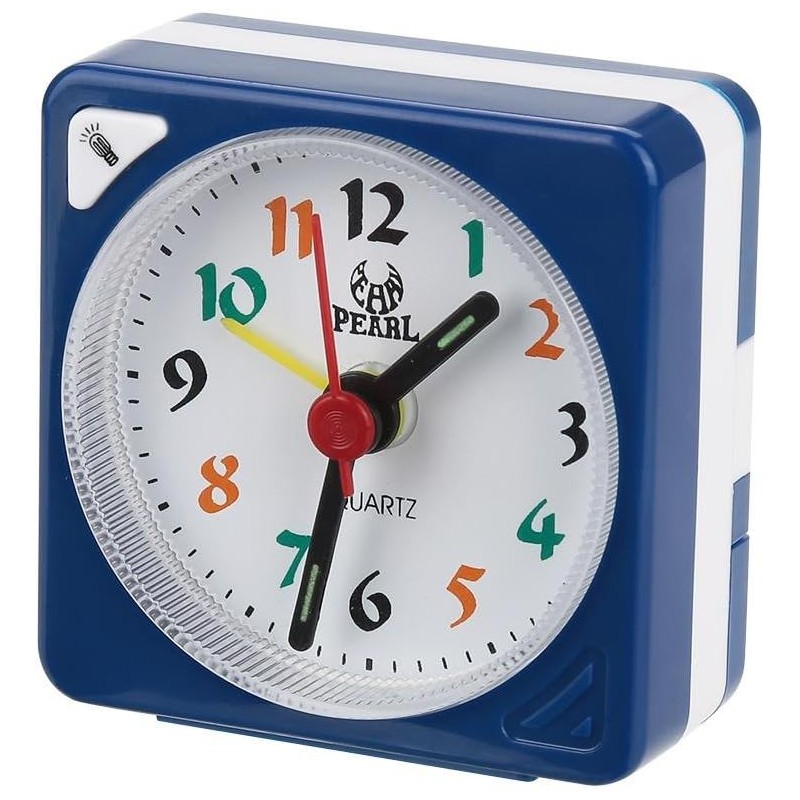 Reloj Despertador Analógico Pequeño Azul Fdit