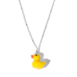 XNHIU Duck Necklace Charm Duck Necklace Yellow Duck Necklaces Animal Pendant Necklaces Jewelry Gifts for Women Girls
