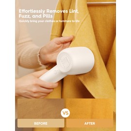 VASSON Fabric Shaver, Electric Lint Remover Rechargeable, Lint Shaver, Sweater Shavers to Remove Pilling, Sweater Defuzzer, Depillers for Clothes, Furniture (Ivory White)