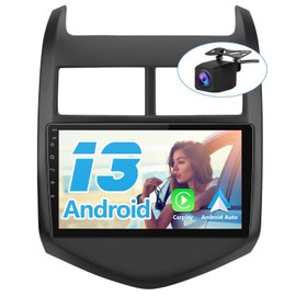Car Radio Stereo for Chevy Aveo Sonic 2011 2012 2013 2014 2015 with Wireless Android Auto Carplay 2G+32G 9 inch Android 13 Touch Screen with SWC WiFi GPS Navigation DSP Bluetooth Free Backup Camera