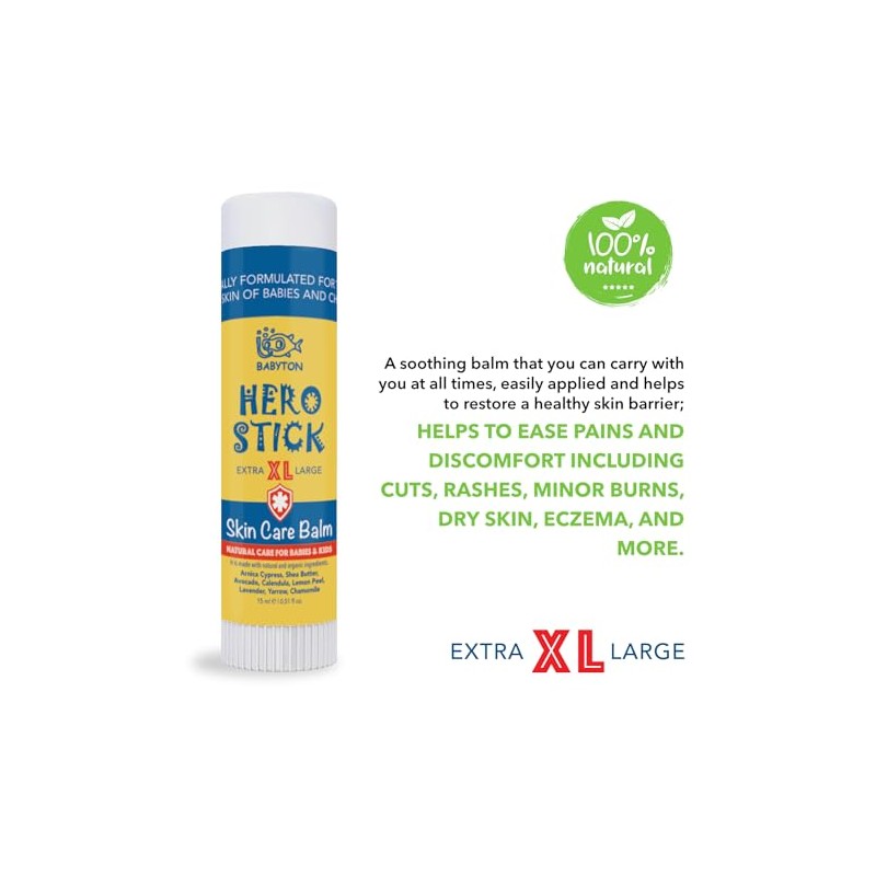 Babyton Hero Stick Skin Care Balm - Natural Soothing Ingredients