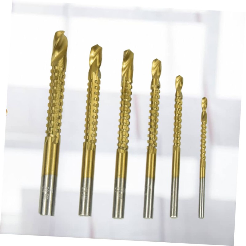 TEHAUX HSS Titanium Coated Drill Bits 6 Piece Set 3mm-8mm
