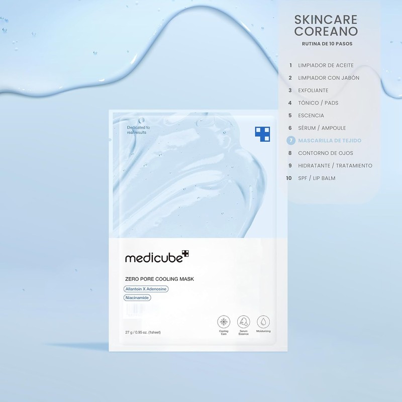 Mascarilla Facial Coreana MEDICUBE Zero Pore Cooling Mask - Refresca
