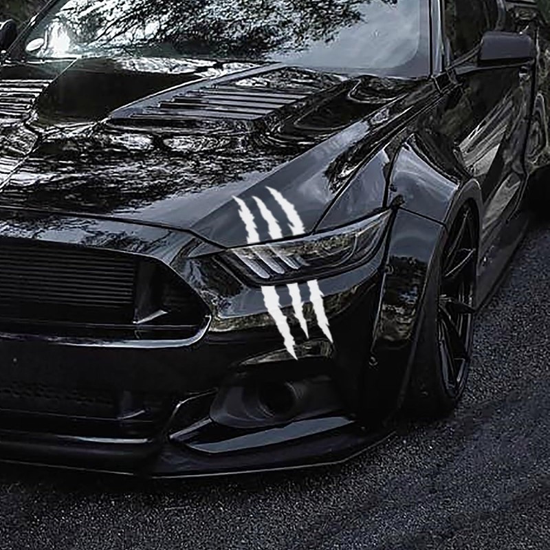 HUWANDE 4Pcs Car Stickers Vinyl Claw Marks Decals for Men,Car