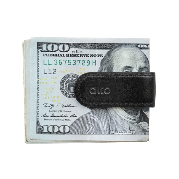 Alto Leather Magnetic Money Clip - Multiple Function Italian Leather