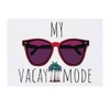 Large 'Vacation Mode With Sunglasses And Palms' Temporary Tattoo (TO00074471)