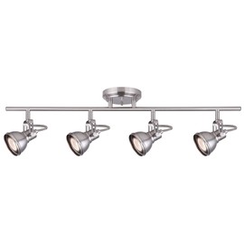 CANARM IT622A04BN10 LTD Polo 4 Light Track Rail, Brushed Nickel with Adjustable Heads
