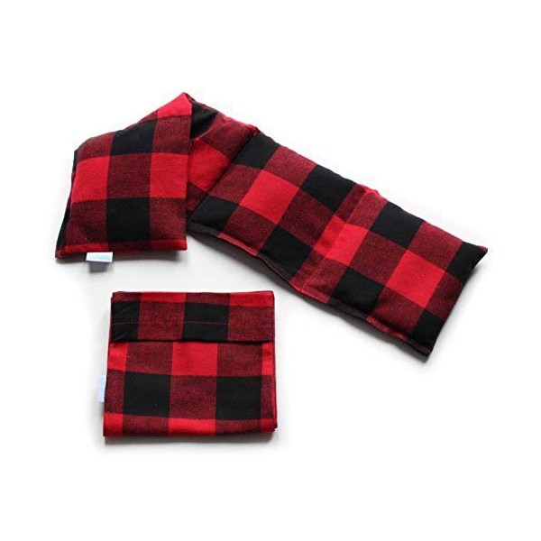 Microwavable Heating Pad with Washable Bag (Red Plaid w/Bag)