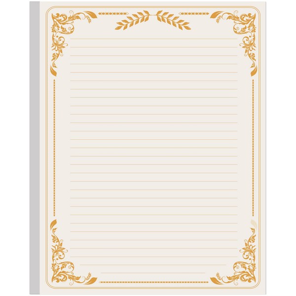 Stationery Lined Paper, Letter Size Unpunched Ruled Filler Paper, 100Sheets