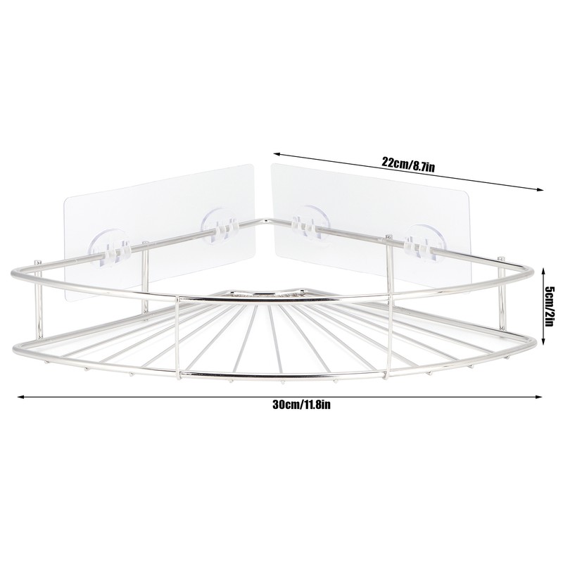 Stainless Steel Bathroom Corner Shelf Shower Shampoo Soap Storage Organizer