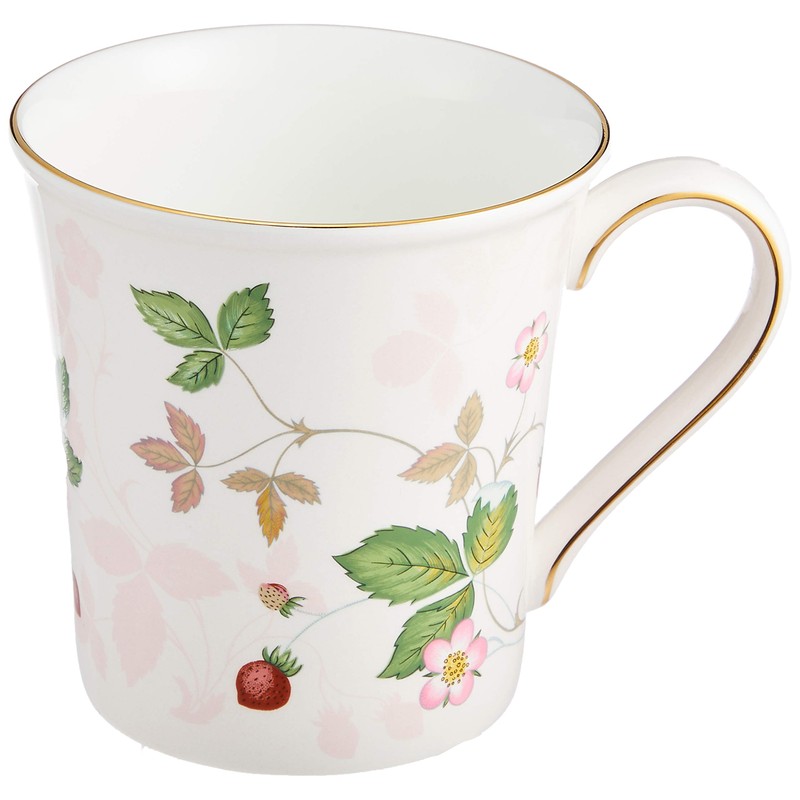 Wedgwood 1053405 Wild Strawberry Pastel Pair Mug, Pink, Green, Approx.