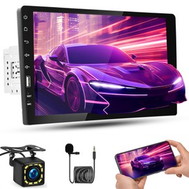 Inefala 9 Inch Single Din Car Stereo with Mirror Link for Android/iOS, IPS Touch Screen Car Stereo Radio Support Bluetooth Handsfree FM Radio EQ USB SWC Backup Camera