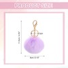 uxcell Pom Pom Keychain, 8cm Faux Rabbit Fur Puff Ball