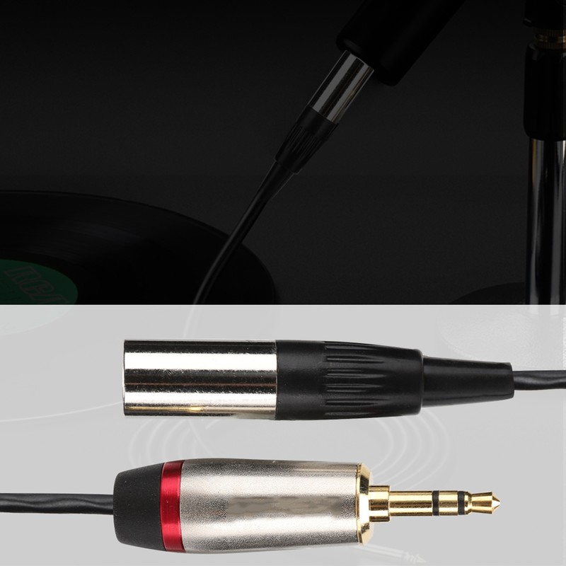 3.5mm Male to Mini XLR 3pin Male Audio Cable Adapter
