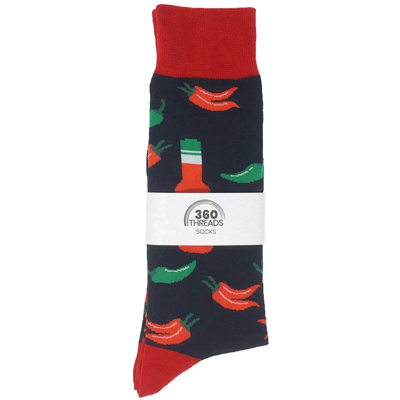 360 Threads Mens Novelty Socks - 2 Pair Set (Breakfast