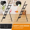 SEGAWE 4 Step Ladder with Tool Platform Anti-Slip Sturdy &