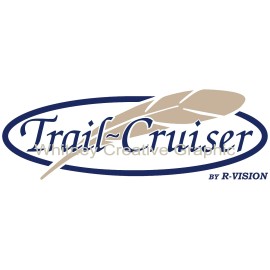 Unbranded "TRAIL CRUISER" With Feather  RV LOGO Graphic decal lettering!