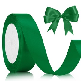 Christmas Green Ribbon for Gift Wrapping Emerald Green Ribbon 1 Inch 25 Yards Christmas Ribbon Satin Ribbon Dark Green Ribbon Gift Ribbon for Gift Wrapping Christmas Tree Ribbon Flowers Bow Ribbon