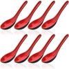 LATRAT 8 Pcs Chinese Won Ton Soup Spoons Plastic Asian