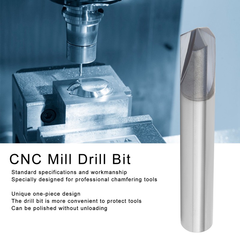 3‑Flute Chamfer Cutter Drill Bit Tungsten Steel 120° CNC Chamfering