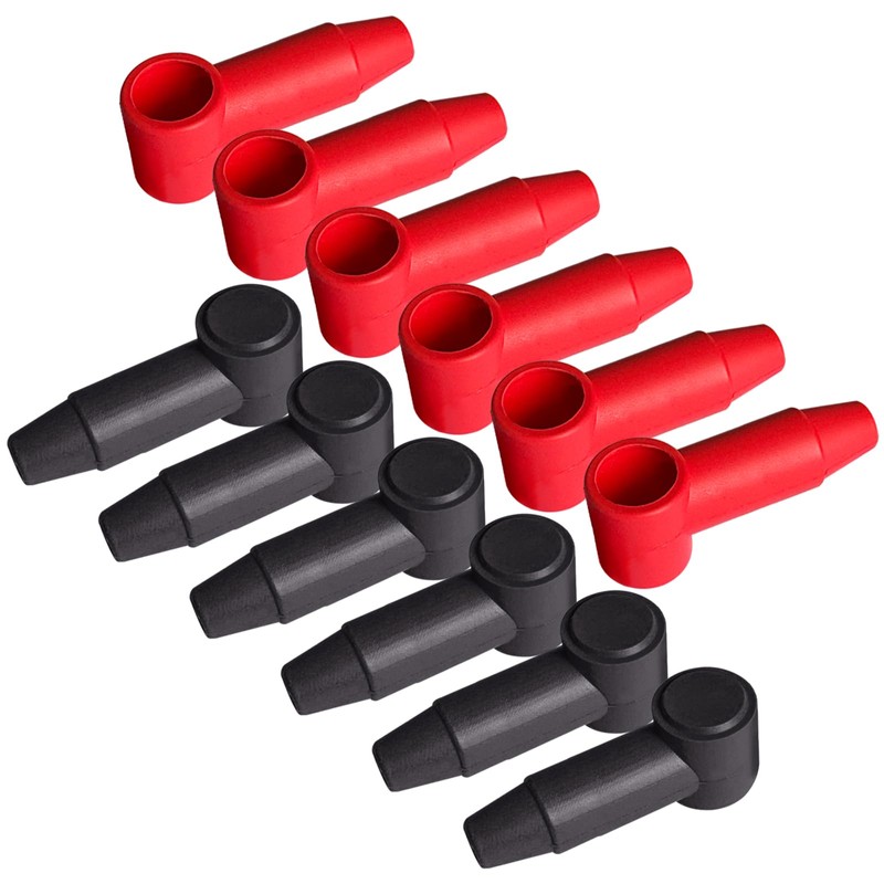 Ampper 12 Pcs Long Silicone 1/4", 5/16" Stud Terminal Covers,