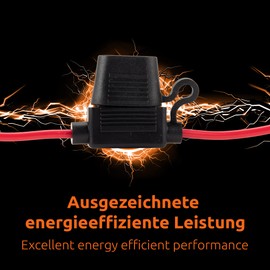 ECENCE 5 pcs Inline Fuse Holder 12V - Waterproof Fuse Holder for Car, Boat, Truck, Motorbike, and Caravan | 14AWG, Max. 32V, 20A