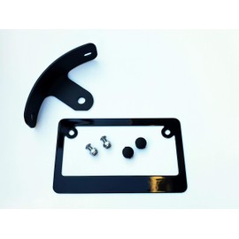 JBSporty ♤ Indian Scout ♤ Half Moon License Plate Bracket ♧ 1/2" Shock Mount and Plate Frame