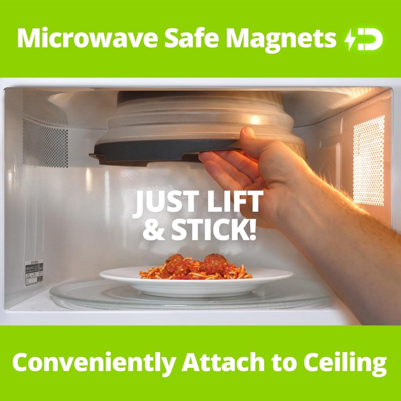 HOVER COVER Magnetic Microwave Splatter Cover with High Power, Strongest