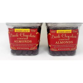 Trader Joe's 2 PACK TRADER JOE'S DARK CHOCOLATE COVERED ALMONDS NO GLUTEN OR SODIUM