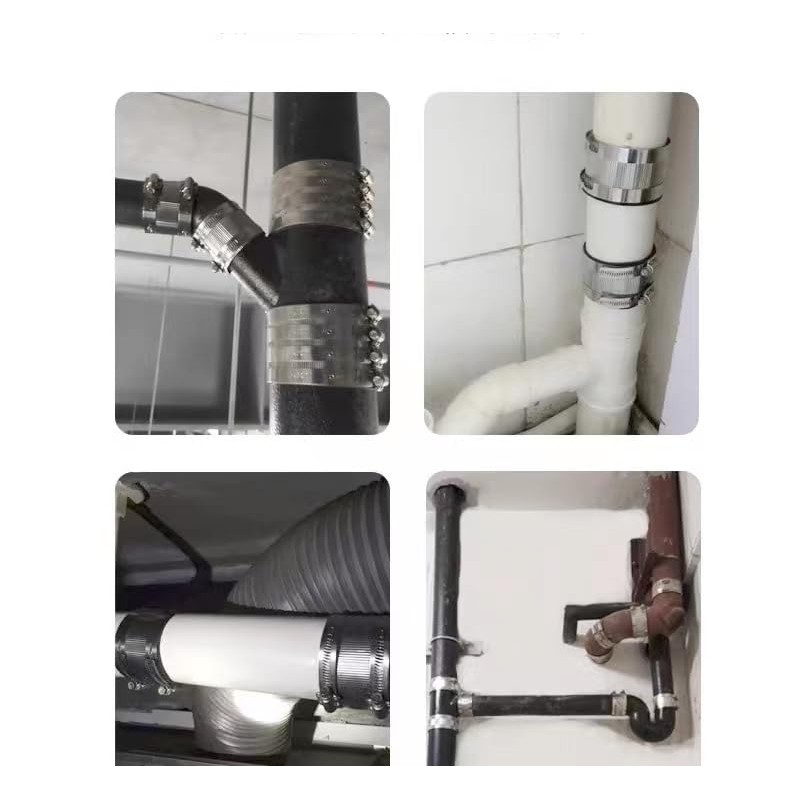 Flexible pipe Coupling with Stainless Steel Clamps.Pipe Connector for PVC