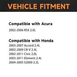 4Pcs Ignition Coil Pack Compatible with Honda Accord 2003-2007 2.4L, CR-V 2002-2009 2.4L, Element 2003-2011 2.4L, Civic 2002-2011 2.0L & Acura RSX 2002-2006 2.0L, 04-05 S2000 2.2L Replace OE# UF311