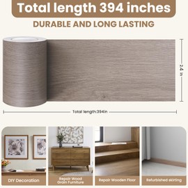 ZERNBER Wood Grain Repair Tape, 2.4 inch X 32ft Self Adhesive Wood Colored Tape for Tables, Chairs, Baseboards, Doors, Windows, Floors, Handicraft DIY.