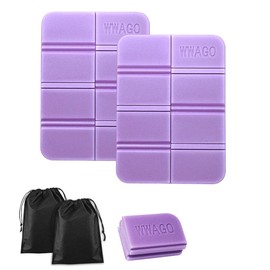 Hiking Camping Outdoor Foam Sit Mat 2Pcs, Folding Portable XPE Sitting Mat for Outdoor Playground Garden Stadium Hunting Camping Hiking Picnic (Purple 2 Pcs)