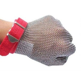 RuviGrab - Stainless Steel Mesh Gloves EN1082 Certified Cut Resistant Kitchen Butcher Safety Gloves Medium