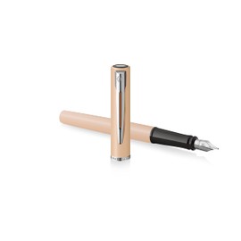 Waterman Allure Premium Fountain Pen - Light Orange Pastel with Chrome Trim - Metal Body - Fine Nib - Gift Boxed