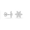 LeCalla 925 Sterling Silver Diamond Stud Earring for Women 0.01