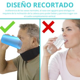 Zycana Dysphagie Cup Cut Out mit Nase Hohlbecher Unterschnitt Anti Gagging Orthopädische Tasse für Behinderte - 2 Stück