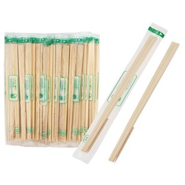 Meikai MK061 (Individual Packaging, Split 8 Inch), Genroku Chopsticks, Complete Chopsticks with Toothpicks, Commercial Use, 100 Pairs for Takeout