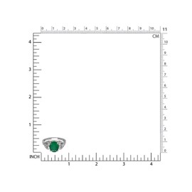 Silvershake Genuine Gemstone 925 Sterling Silver Heart Victorian Style Right Hand Ring Jewelry for Women, Sterling Silver, genuine emerald green agate