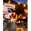 Jerritte 60FT LED Outdoor String Lights with 16+1 Edison Shatterproof