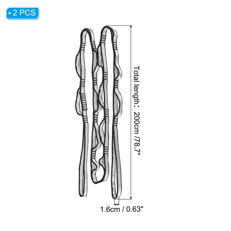 PATIKIL Daisy Chain Straps Set of 2 Strong Climbing Straps