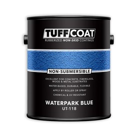 Tuff Coat UT-118 Waterpark Blue - 1 Gallon: Medium Texture, Non-Submersible, Water-Based, Rubberized Non-Skid Coating